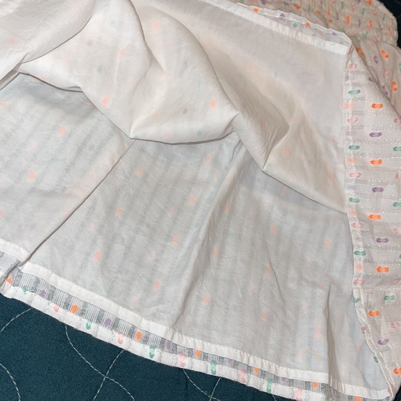 White flutter dress with silver and color details size 4t - Picture 6 of 7